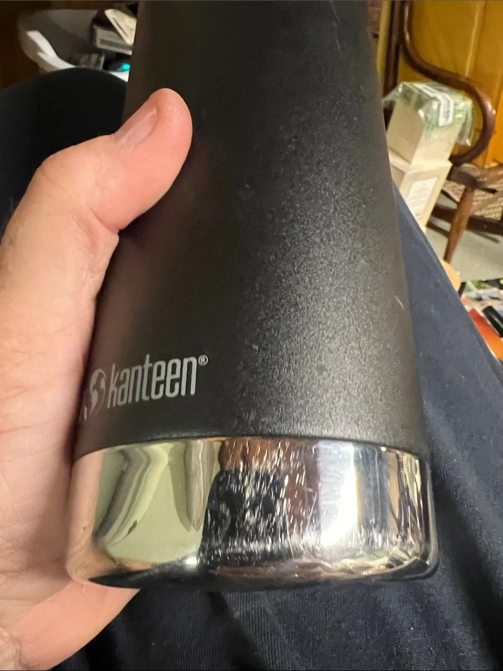 Klean Kanteen Black tkwide 20 oz twist cap Stainless Insulated Bottle